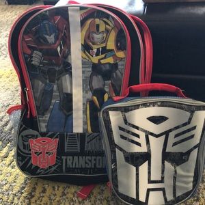 Transformers Backpack and Lunch Box
